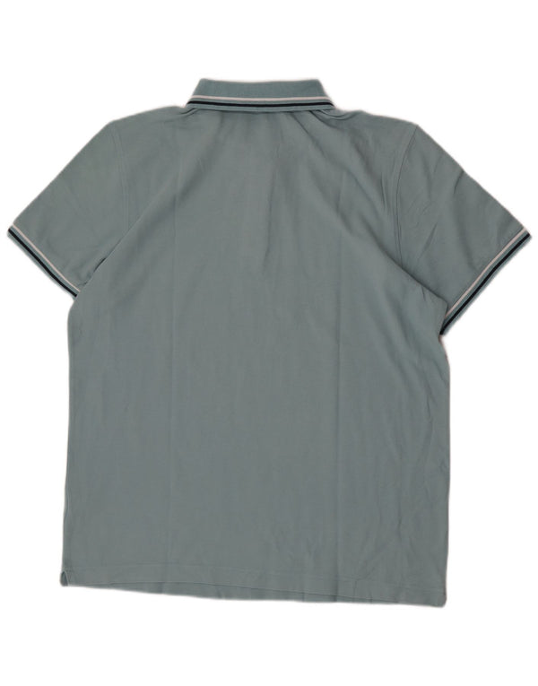 Lotto Mens Polo Shirt Large Blue Cotton
