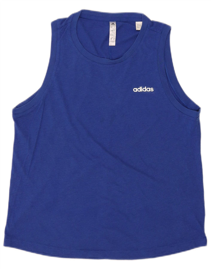 Adidas Mens Aeroready Vest Top UK 38/40 Medium Blue Polyester