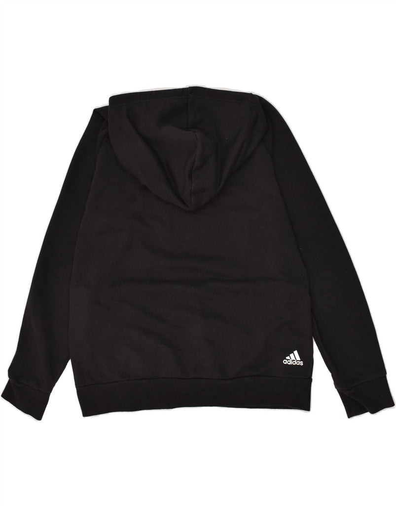 ADIDAS Womens Graphic Hoodie Jumper UK 20/22 XL Black Cotton | Vintage Adidas | Thrift | Second-Hand Adidas | Used Clothing | Messina Hembry 