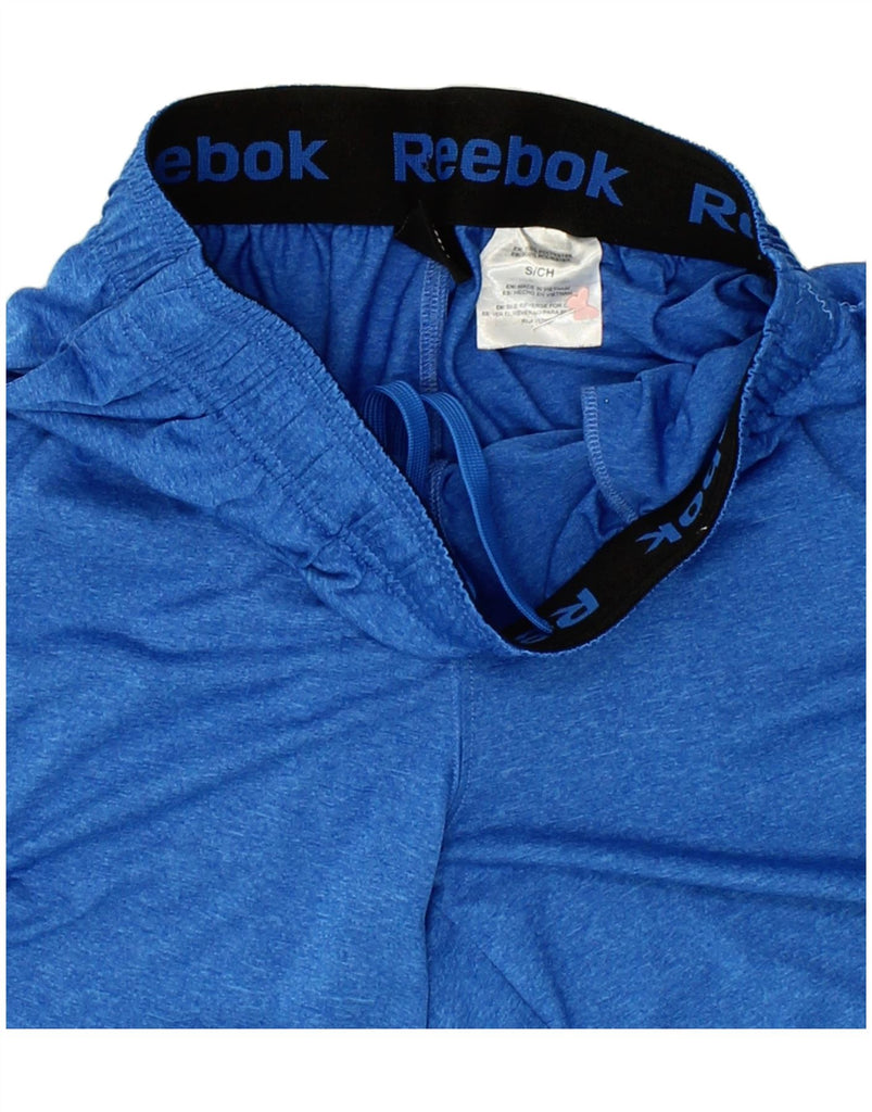 REEBOK Mens Sport Shorts Small Blue Polyester | Vintage Reebok | Thrift | Second-Hand Reebok | Used Clothing | Messina Hembry 