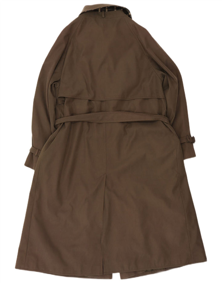 David Barry Womens Trench Coat UK 12 Medium Brown