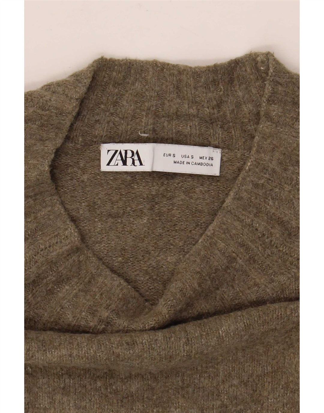 Zara Womens Oversized Turtle Neck Jumper Sweater UK 10 Small Green