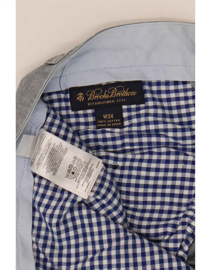 Brooks Brothers Mens Chino Shorts W34 Large Blue Cotton