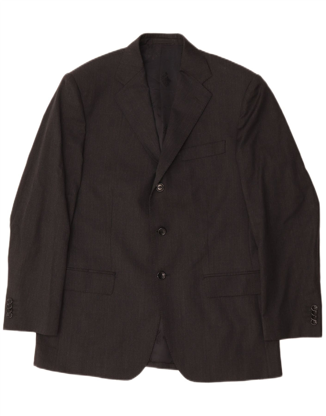 Boggi Mens Milano 3 Button Blazer Jacket IT 50 Large Grey Wool