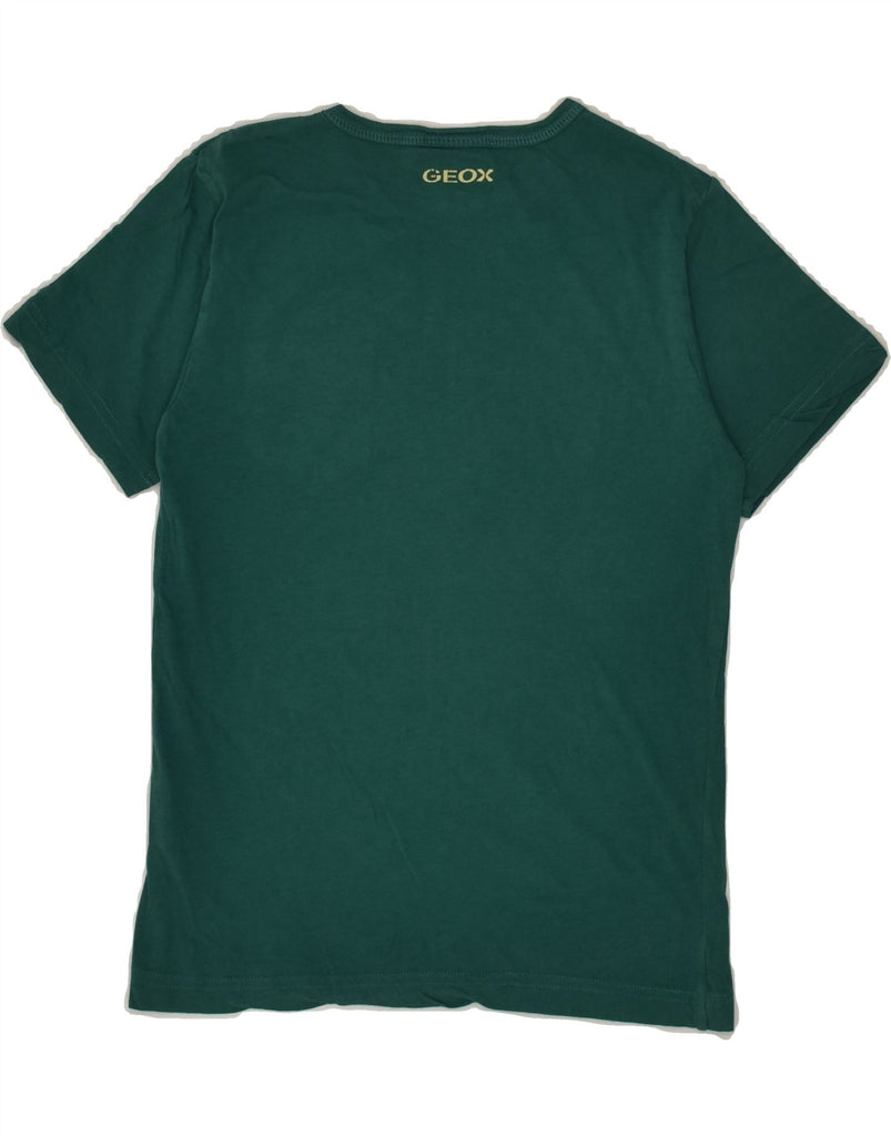 GEOX Boys Graphic T-Shirt Top 7-8 Years Green Cotton | Vintage Geox | Thrift | Second-Hand Geox | Used Clothing | Messina Hembry 