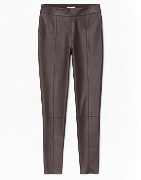 Topshop Womens Skinny Faux Leather Trousers UK 10 Small W26 L28 Black