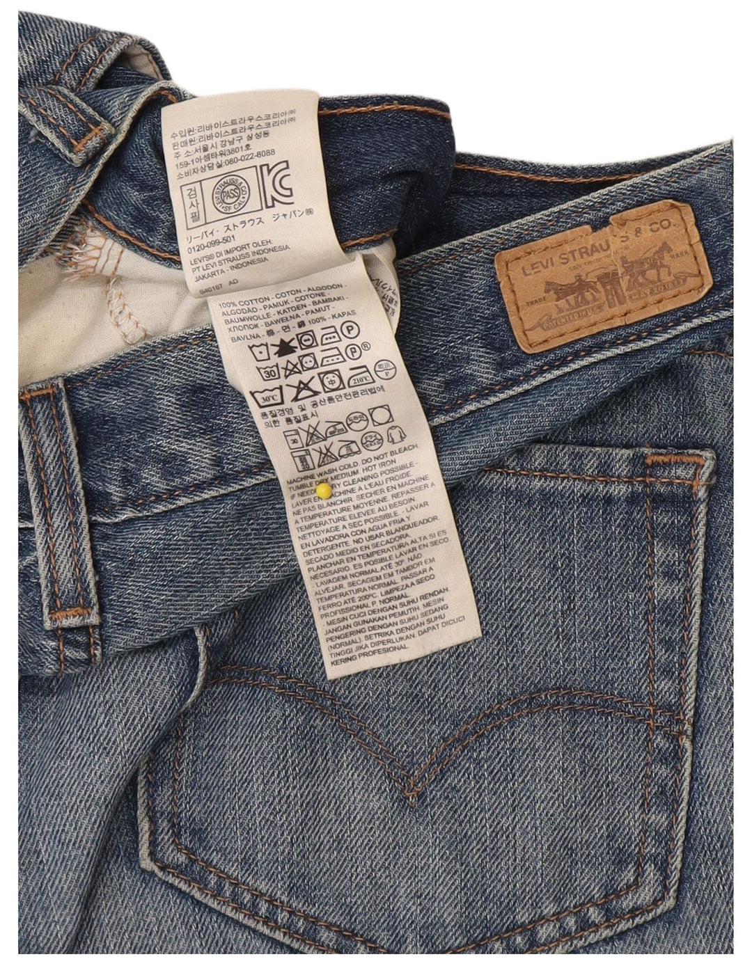 Levi's Womens Denim Shorts W25 XS Blue Cotton