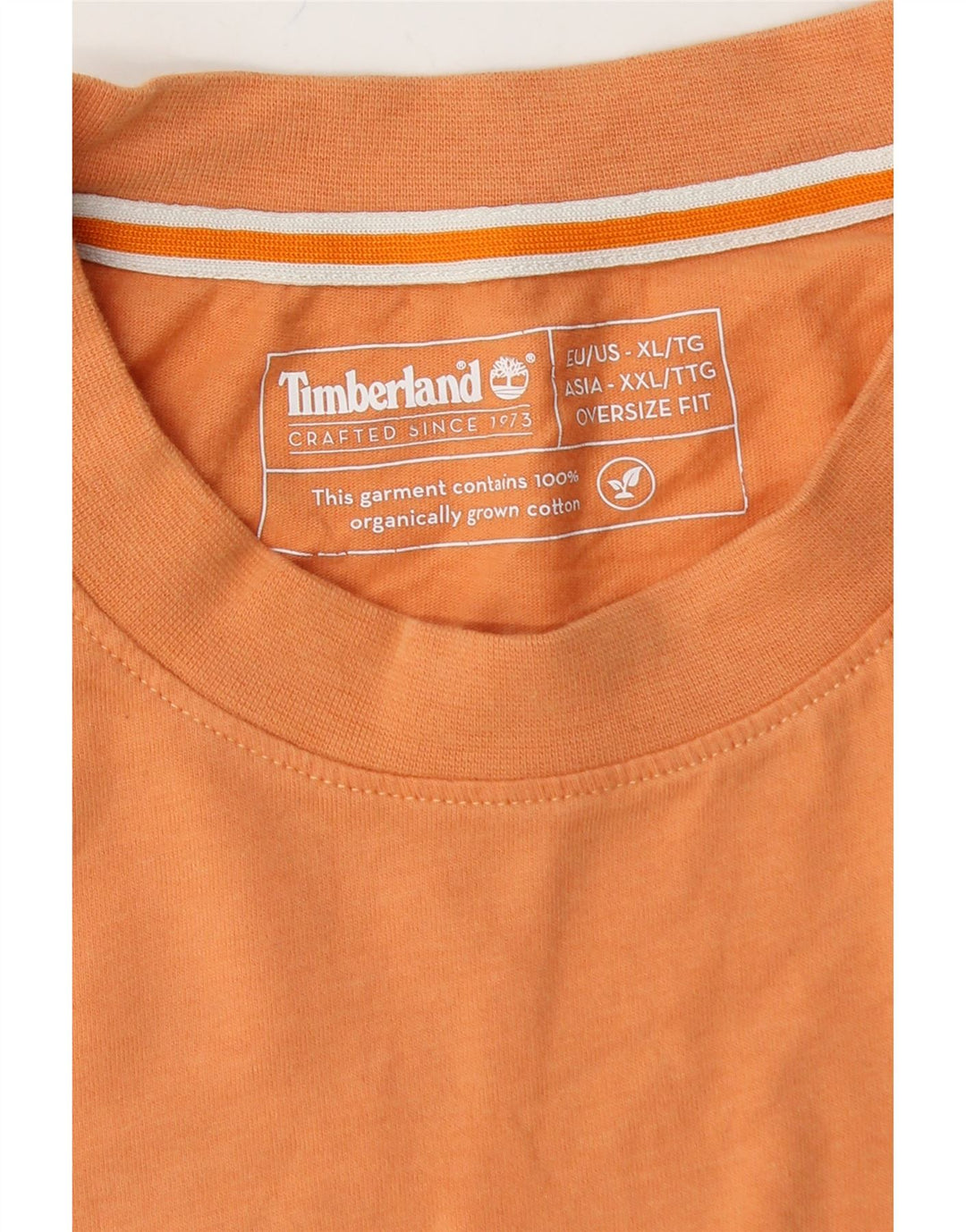 TIMBERLAND Mens Oversized Graphic T-Shirt Top XL Orange Cotton
