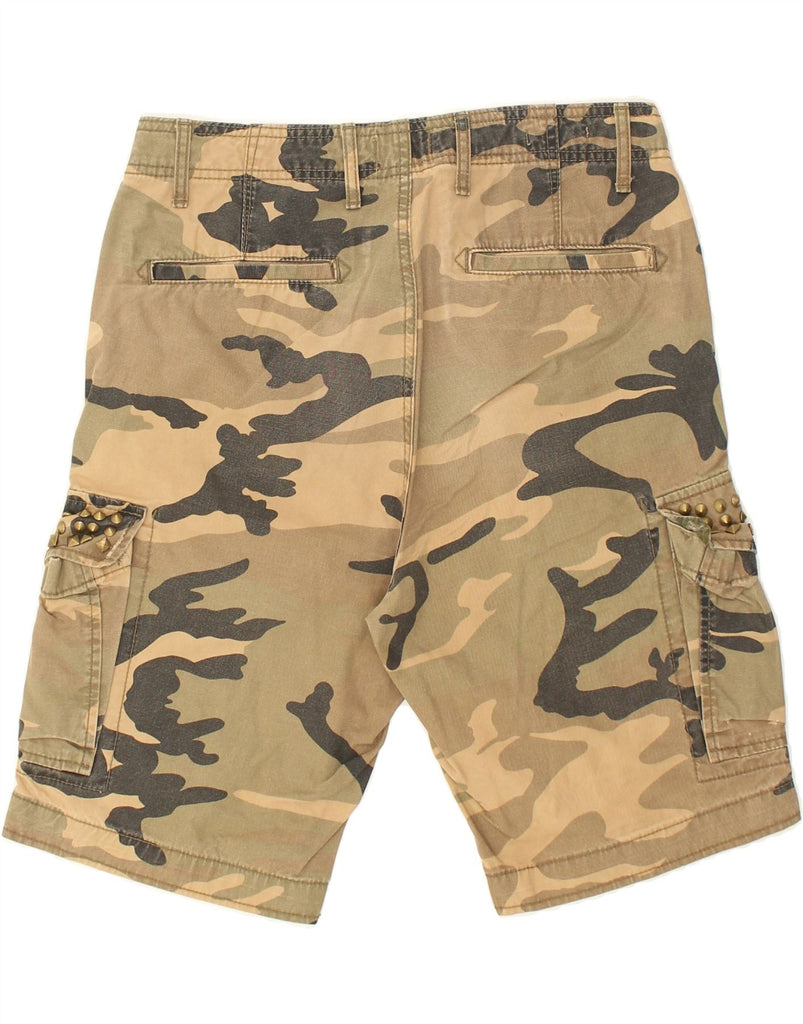 JACK & JONES Mens Cargo Shorts Small W30 Beige Camouflage Cotton | Vintage Jack & Jones | Thrift | Second-Hand Jack & Jones | Used Clothing | Messina Hembry 