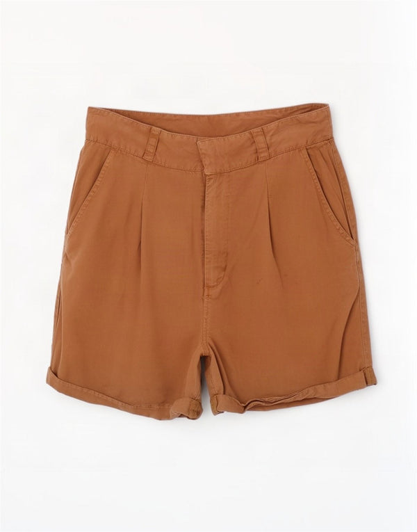 Topshop Womens High Waist Pegged Casual Shorts UK 10 Small W26 Beige