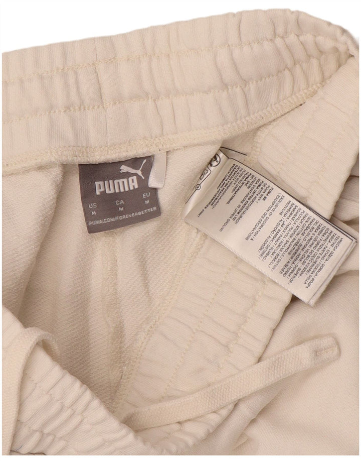 Puma Womens Tracksuit Trousers Joggers UK 14 Medium  White Cotton
