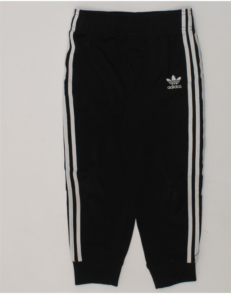 ADIDAS Boys Tracksuit Trousers Joggers 3-4 Years Black Polyester | Vintage Adidas | Thrift | Second-Hand Adidas | Used Clothing | Messina Hembry 