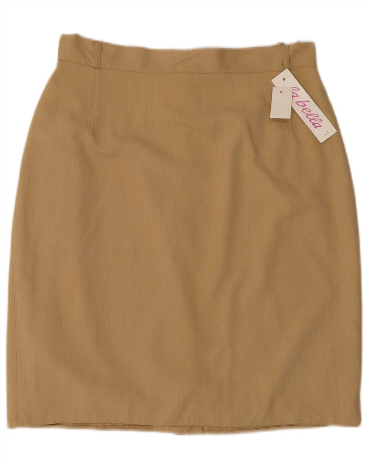 La Belle Womens Straight Skirt IT 42 Medium W30  Beige Polyester