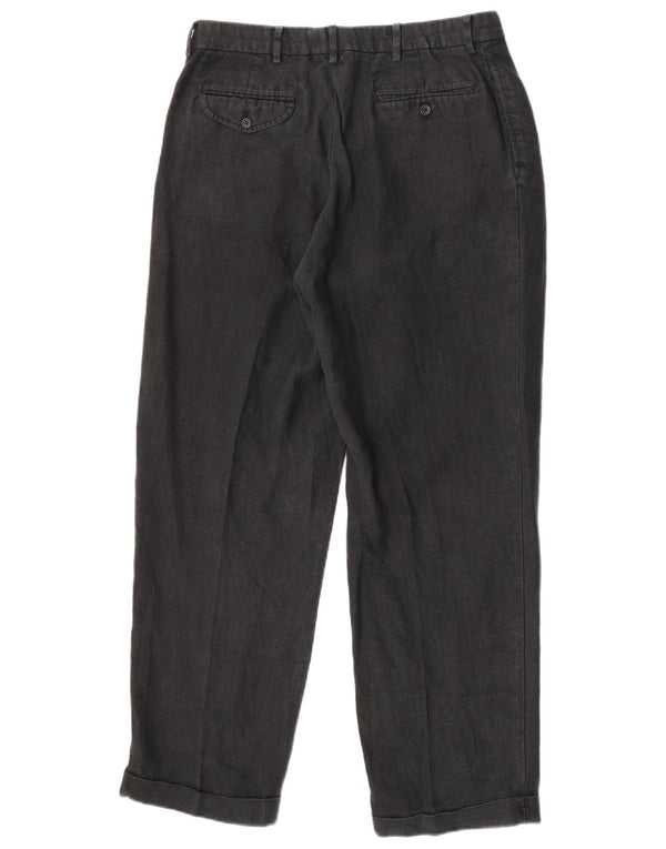 Polo Ralph Lauren Mens Pegged Chino Trousers W35 L30 Black Linen