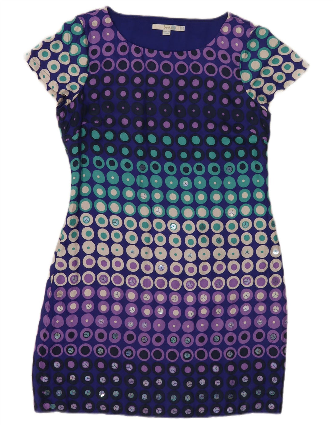 Boden Womens Sheath Dress UK 12 Medium Multicoloured Geometric Silk Modern