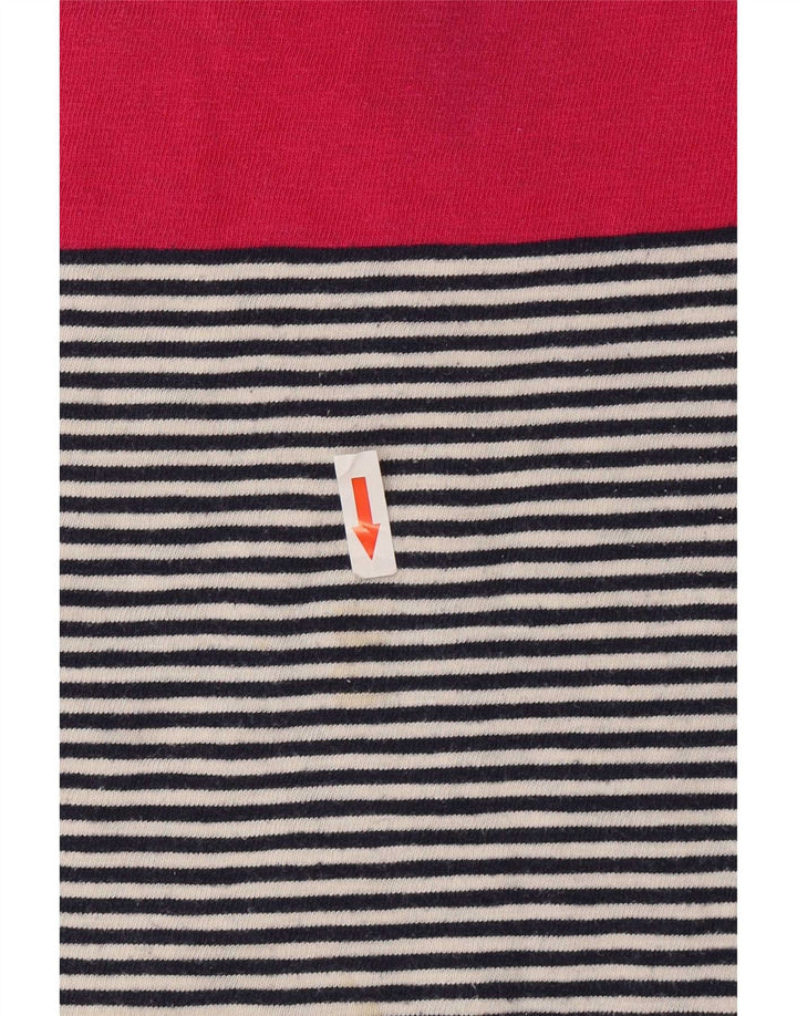 Joules Womens Top 3/4 Sleeve UK 10 Small Multicoloured Striped Cotton