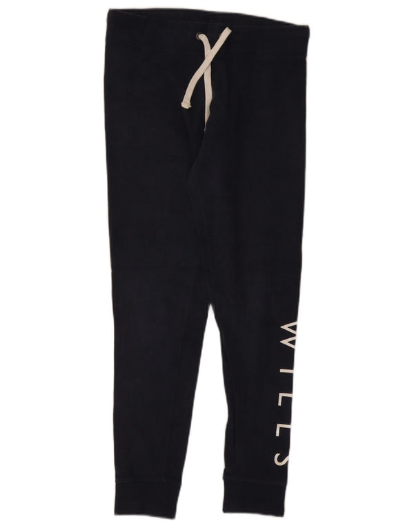 Jack Wills Womens Graphic Tracksuit Trousers Joggers UK 10 Small Navy Blue