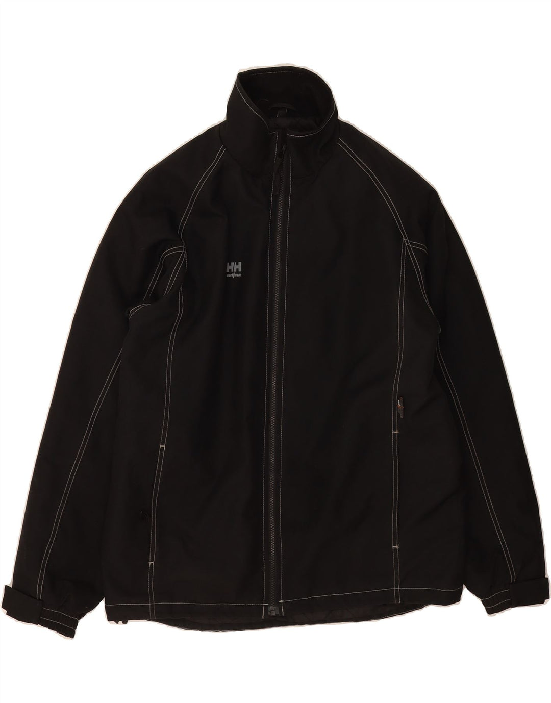 HELLY HANSEN Mens Windbreaker Jacket UK 38 Medium Black Polyester Vintage Helly Hansen and Second-Hand Helly Hansen from Messina Hembry 