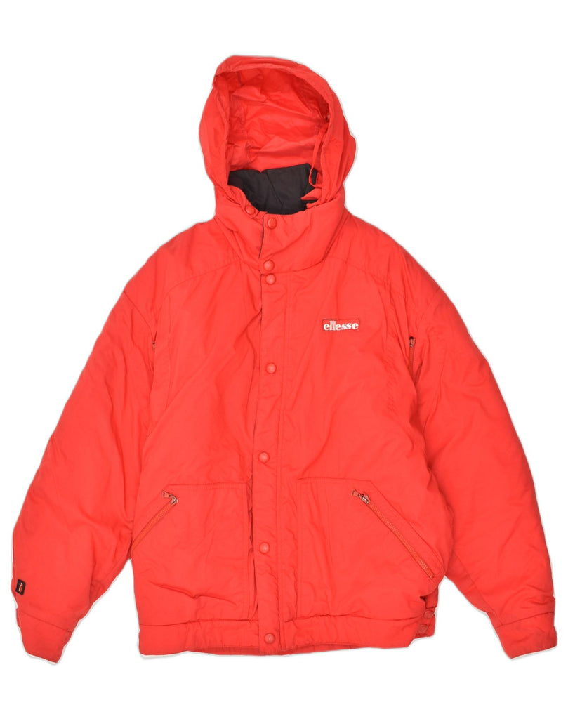 ELLESSE Mens Hooded Windbreaker Jacket UK 42 XL Red Polyester | Vintage Ellesse | Thrift | Second-Hand Ellesse | Used Clothing | Messina Hembry 