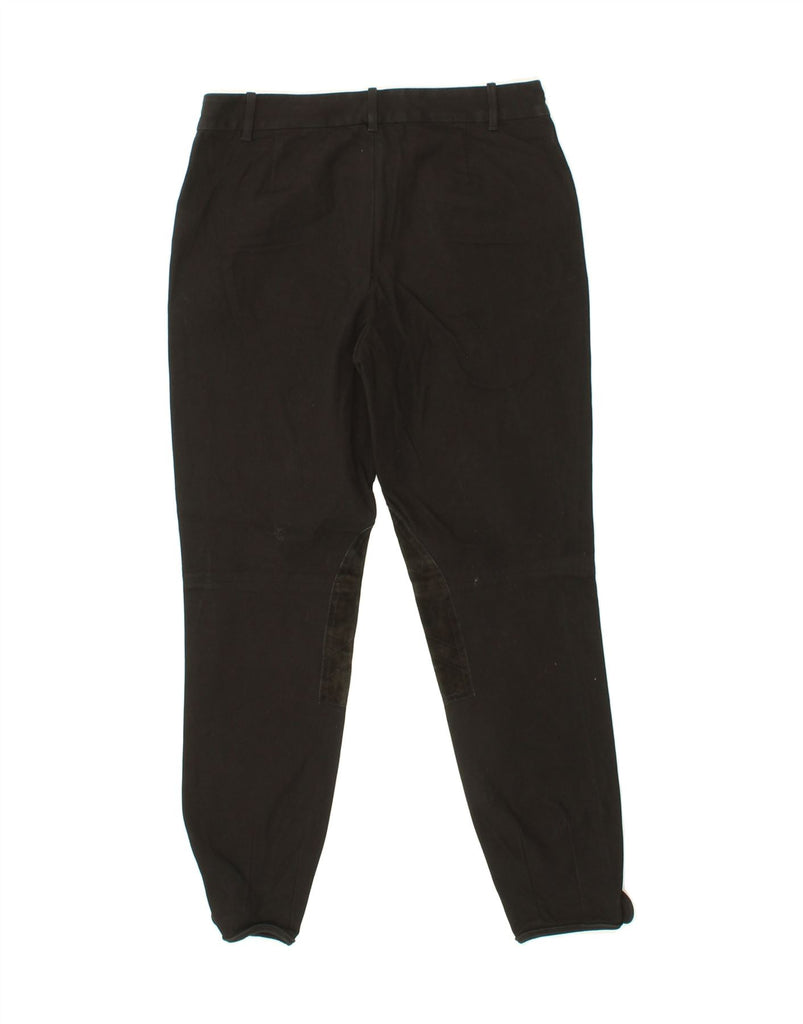RALPH LAUREN Womens Slim Casual Trousers US 10 Large W32 L27 Black Cotton Vintage Ralph Lauren and Second-Hand Ralph Lauren from Messina Hembry 