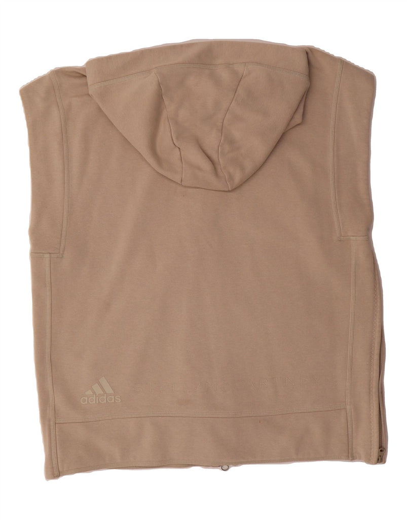ADIDAS Mens Stella McCartney Sleeveless Zip Hoodie Sweater Medium Beige Vintage Adidas and Second-Hand Adidas from Messina Hembry 