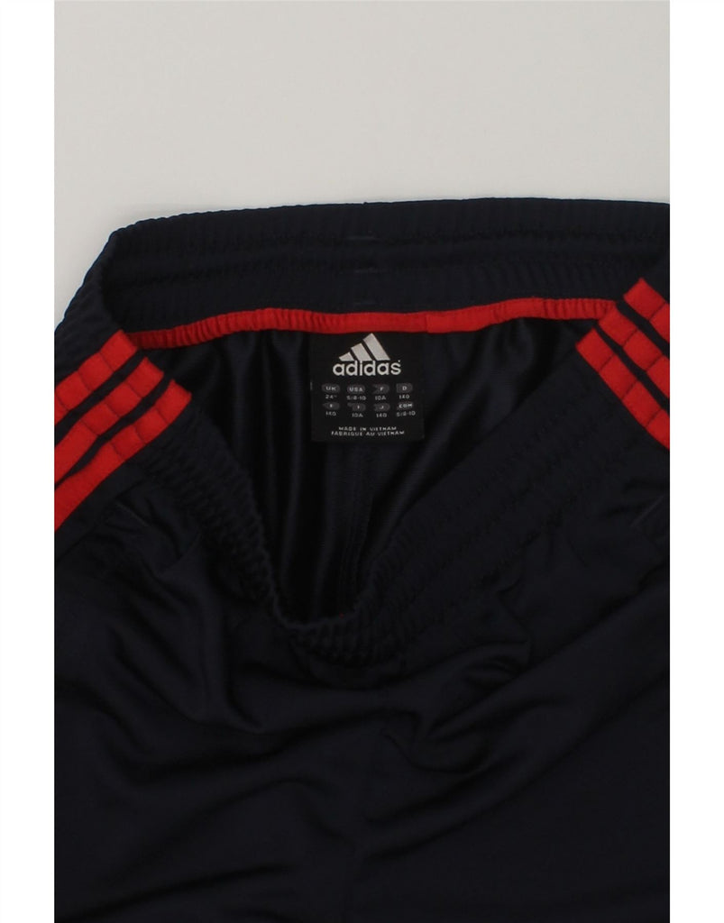 ADIDAS Boys Graphic Sport Shorts 9-10 Years Navy Blue Polyester | Vintage Adidas | Thrift | Second-Hand Adidas | Used Clothing | Messina Hembry 