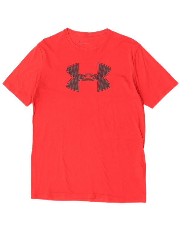 Under Armour Mens Graphic T-Shirt Top Medium Red Cotton