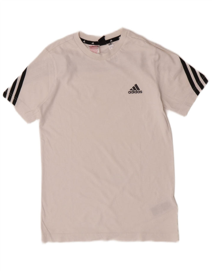Adidas Boys T-Shirt Top 11-12 Years White Cotton