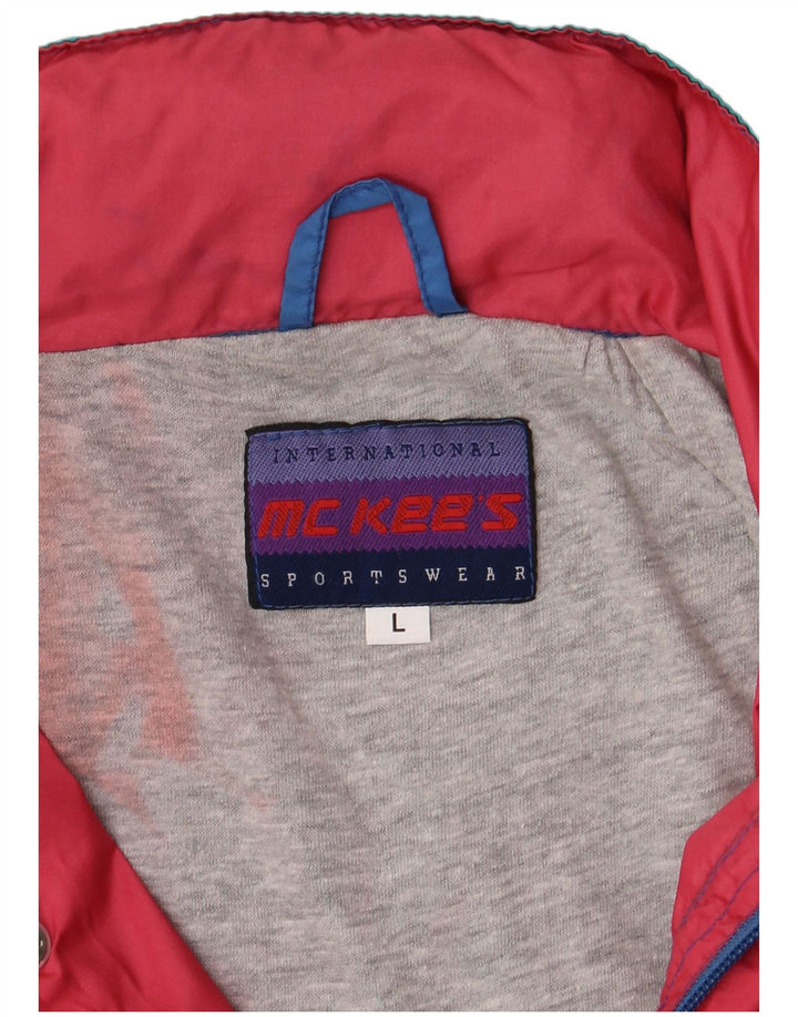 MC Kee's Womens Tracksuit Top Jacket UK 16 Large Multicoloured Colourblock