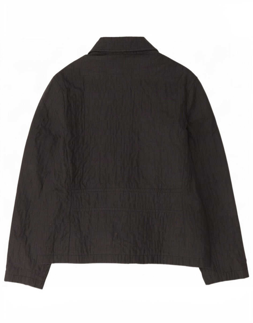 Marks & Spencer Womens Quilted Jacket UK 14 Medium Grey Polyester