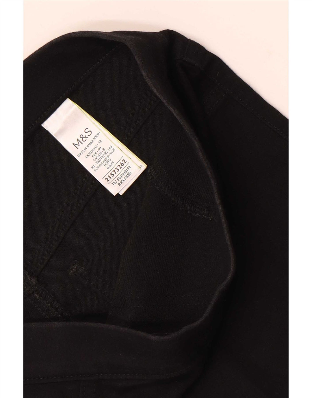Marks & Spencer Womens Jegging Jeans UK 12 Medium W30 L30 Black Cotton