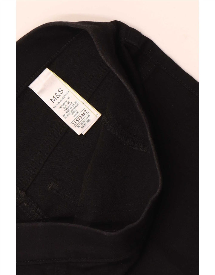 Marks & Spencer Womens Jegging Jeans UK 12 Medium W30 L30 Black Cotton