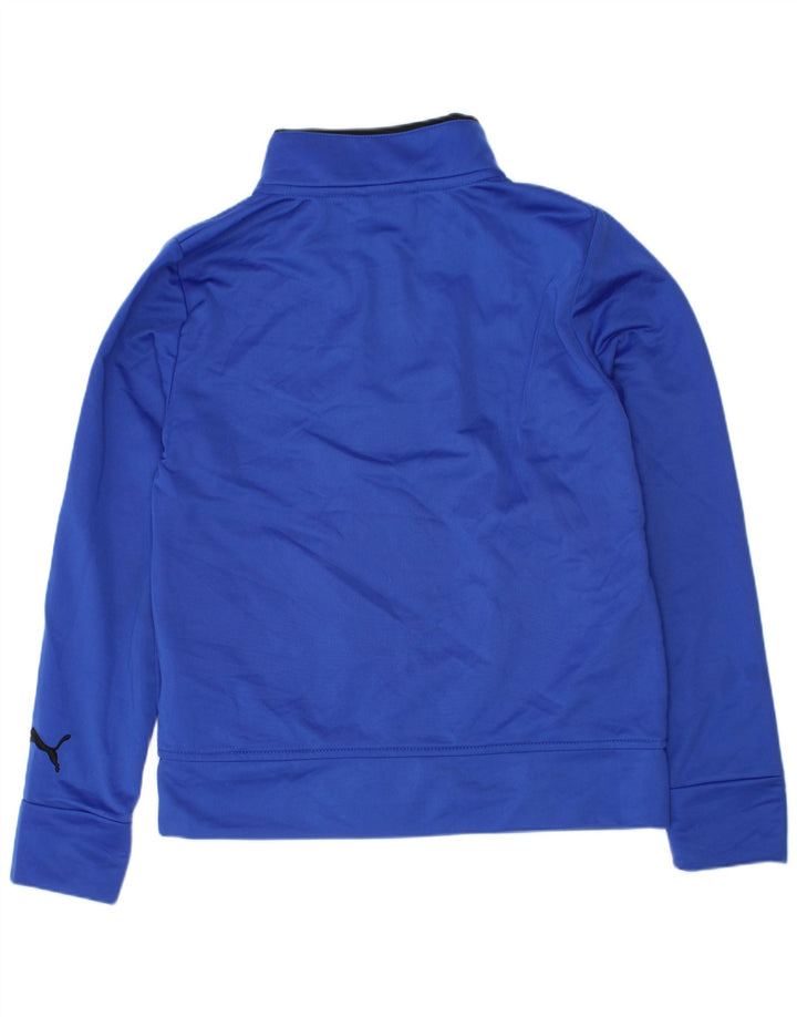 Puma Boys Graphic Tracksuit Top Jacket 6-7 Years Blue Polyester