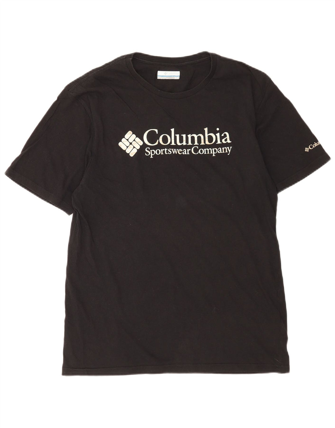 Columbia Mens T-Shirt Top Medium Black Cotton