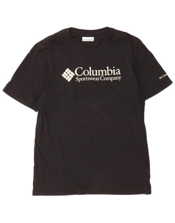 Columbia Mens T-Shirt Top Medium Black Cotton