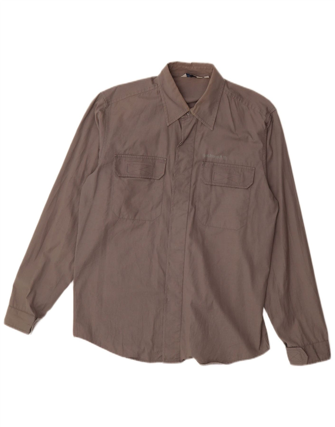 LEVI'S Mens Military Shirt Large Grey Cotton