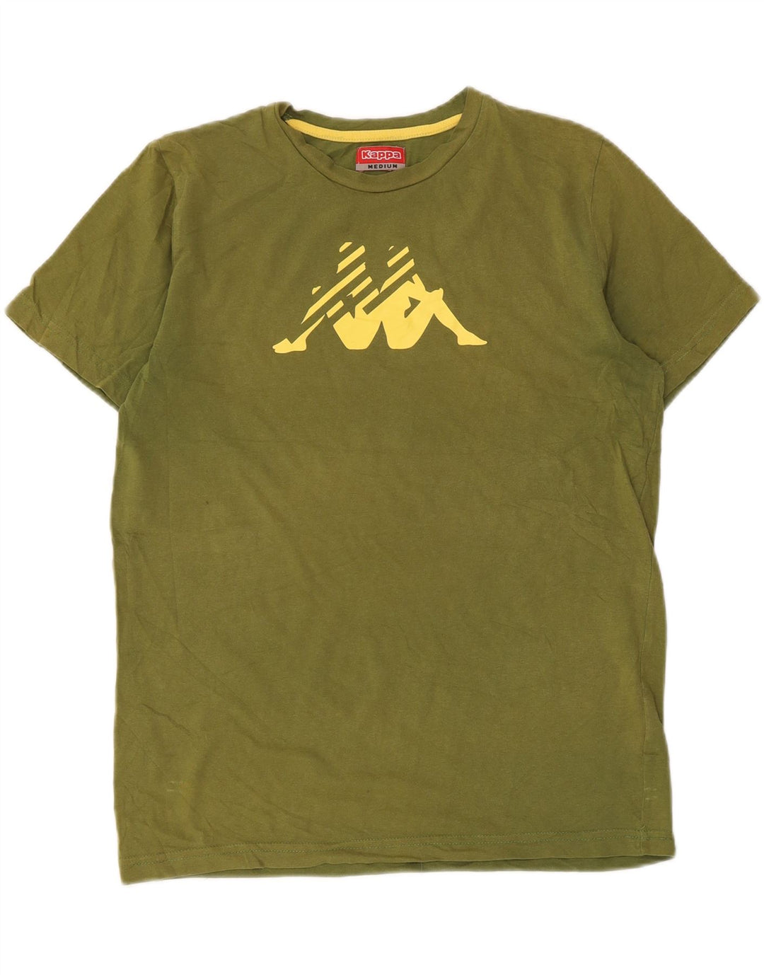 Kappa Mens Graphic T-Shirt Top Medium Khaki