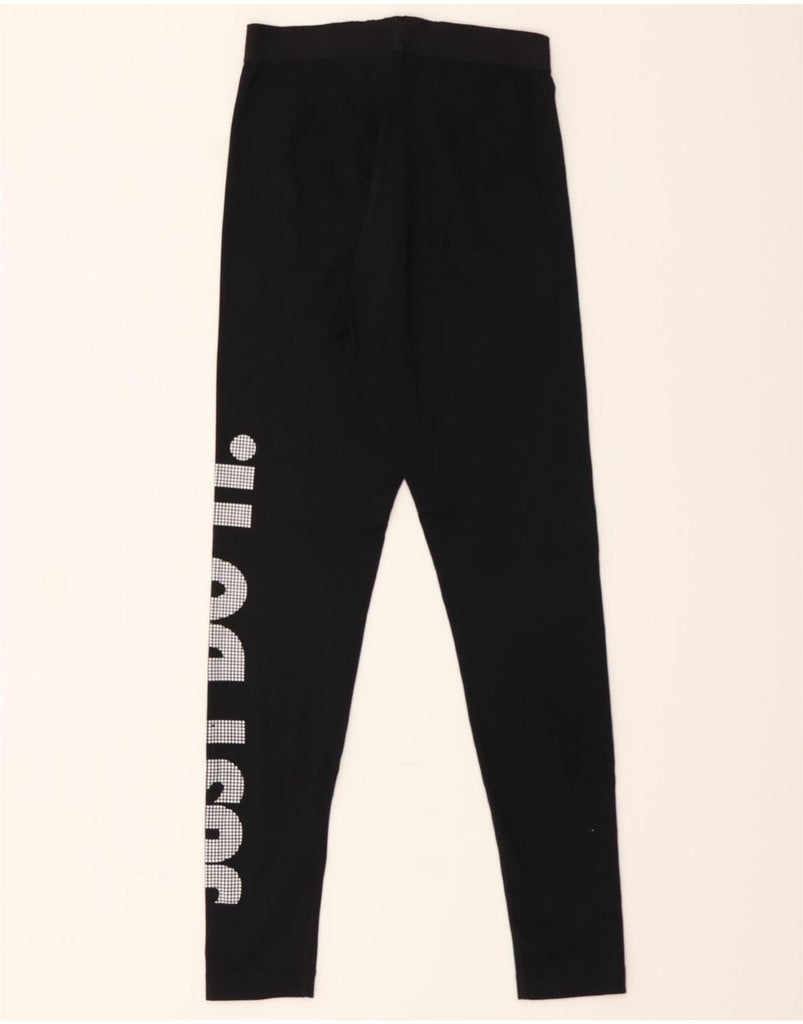 NIKE Womens Dri Fit Graphic Leggings UK 14 Medium Black Vintage Nike and Second-Hand Nike from Messina Hembry 