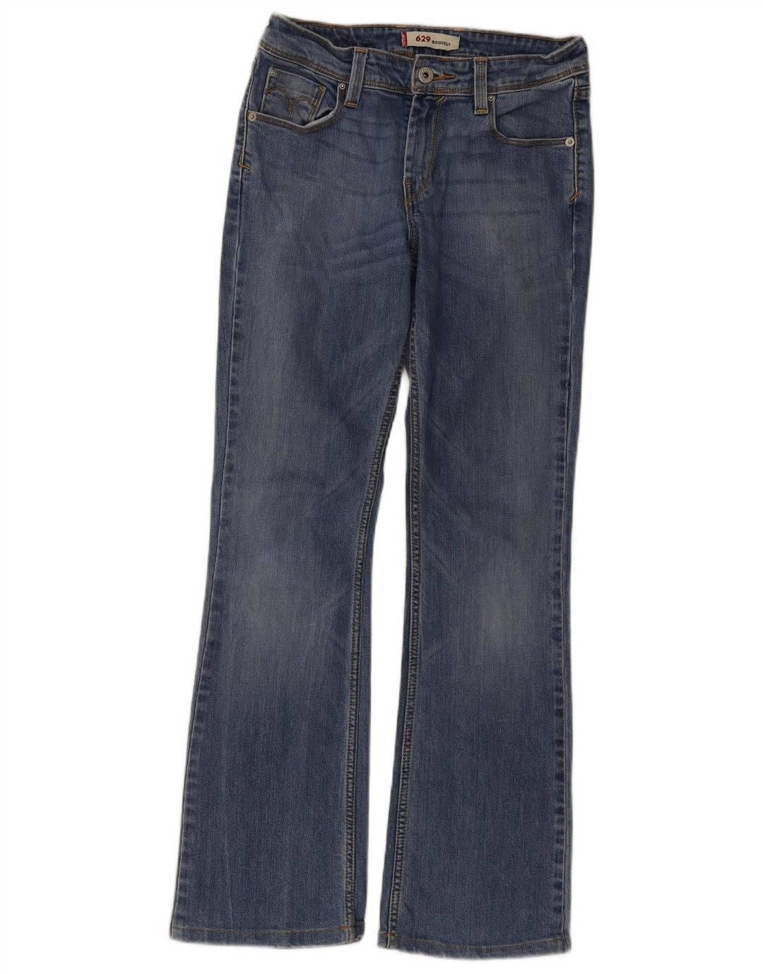Levi's Womens 629 Bootcut Jeans W26 L32 Blue Cotton