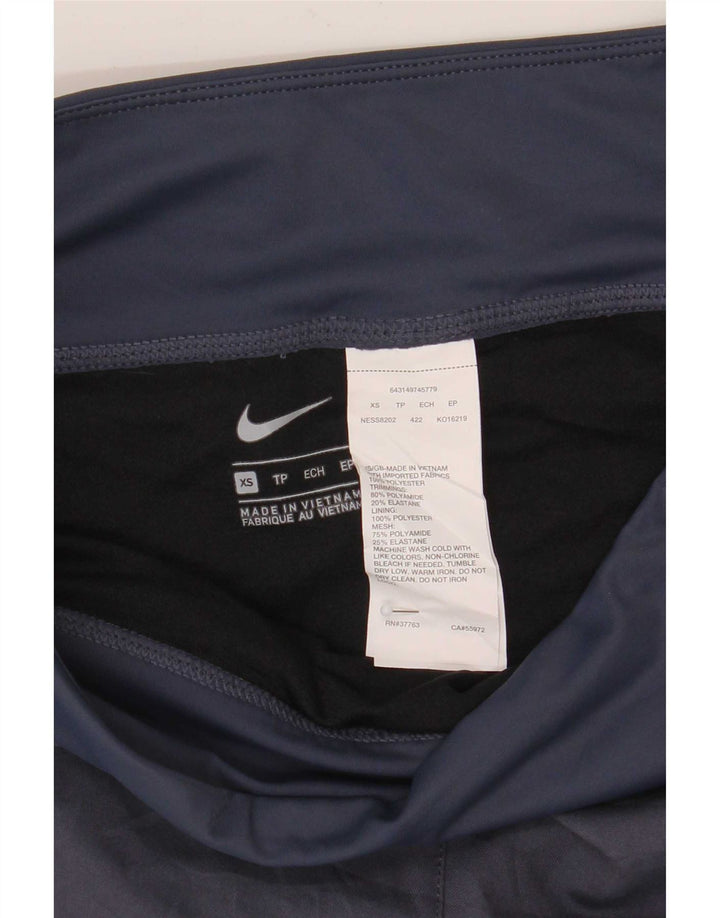 Nike Womens Sport Shorts UK 6 XS Navy Blue Polyamide