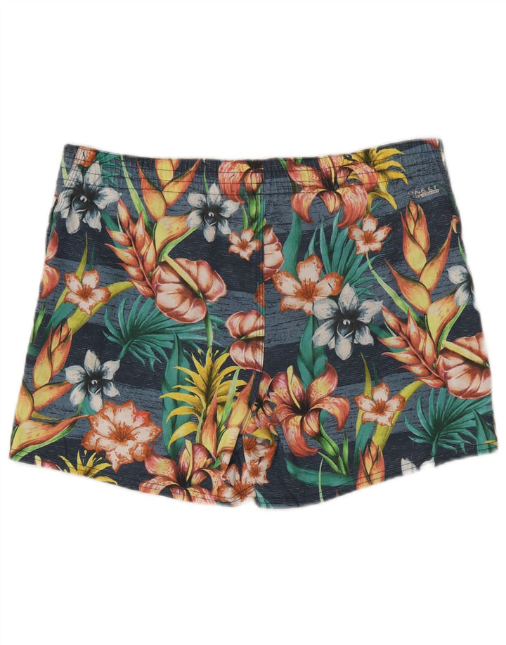 O'Neill Mens Swimming Shorts Small  Blue Floral Polyester