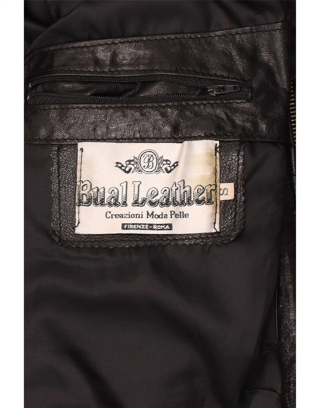 Vintage Mens Leather Jacket UK 36 Small Black