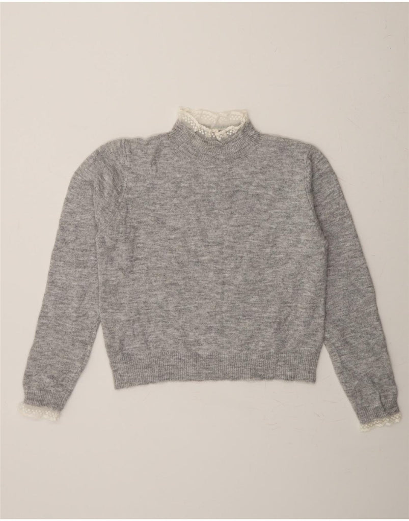 OASIS Womens Turtle Neck Jumper Sweater UK 16 Large Grey Acrylic Vintage Oasis and Second-Hand Oasis from Messina Hembry 