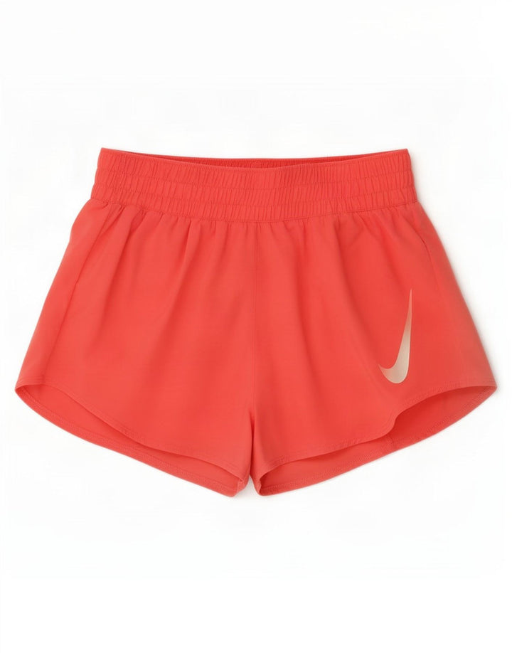 Nike Womens Graphic Sport Shorts UK 12 Medium Pink Polyester