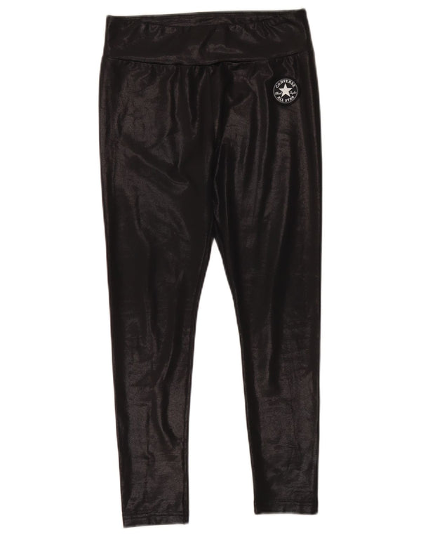 Converse Girls Leggings 12-13 Years Large Black Polyester