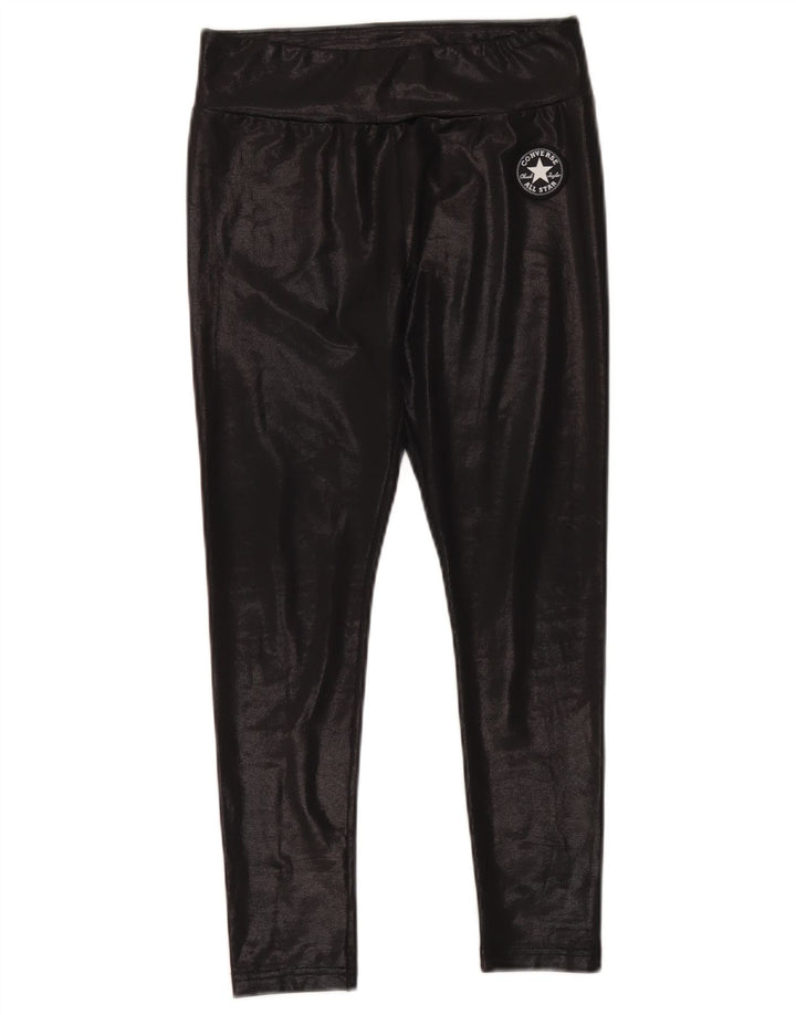 Converse Girls Leggings 12-13 Years Large Black Polyester