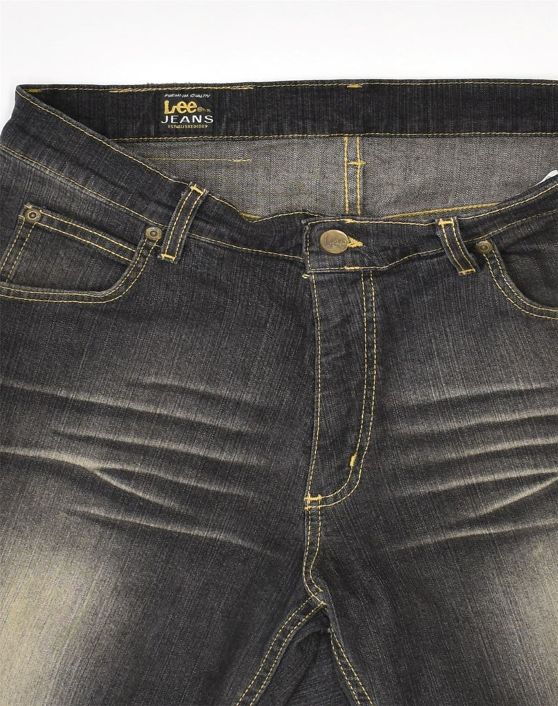 LEE Womens Straight Jeans W32 L34 Black Cotton | Vintage Lee | Thrift | Second-Hand Lee | Used Clothing | Messina Hembry 