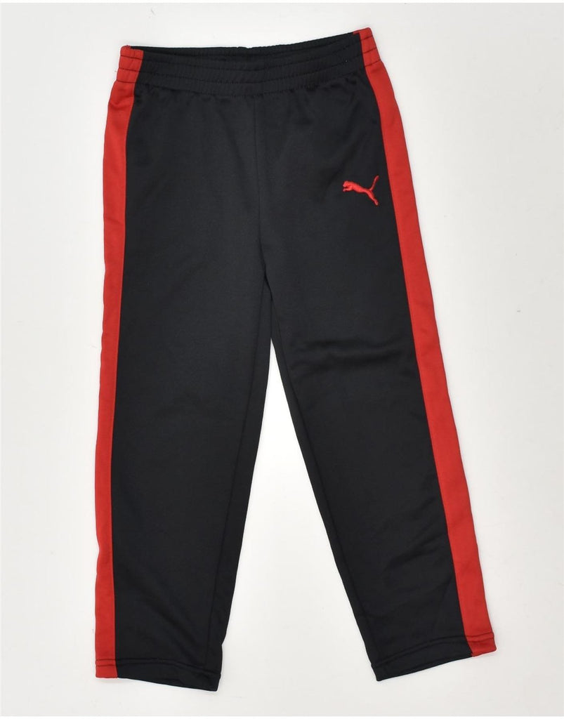 PUMA Boys Tracksuit Trousers 5-6 Years Black Polyester | Vintage Puma | Thrift | Second-Hand Puma | Used Clothing | Messina Hembry 