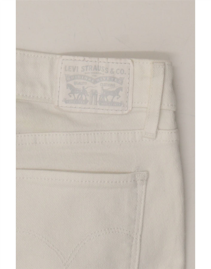 LEVI'S Womens 712 Crop Slim Jeans W28 L25 White Cotton Vintage Levi's and Second-Hand Levi's from Messina Hembry 