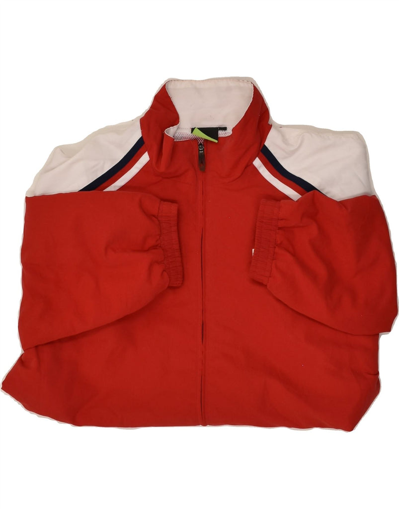 DIADORA Mens Tracksuit Top Jacket Large Red Colourblock Polyester | Vintage Diadora | Thrift | Second-Hand Diadora | Used Clothing | Messina Hembry 